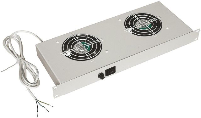 PW 19" rackmonterat fläktpaket med 2 axialfläktar. F-rack Systems AB