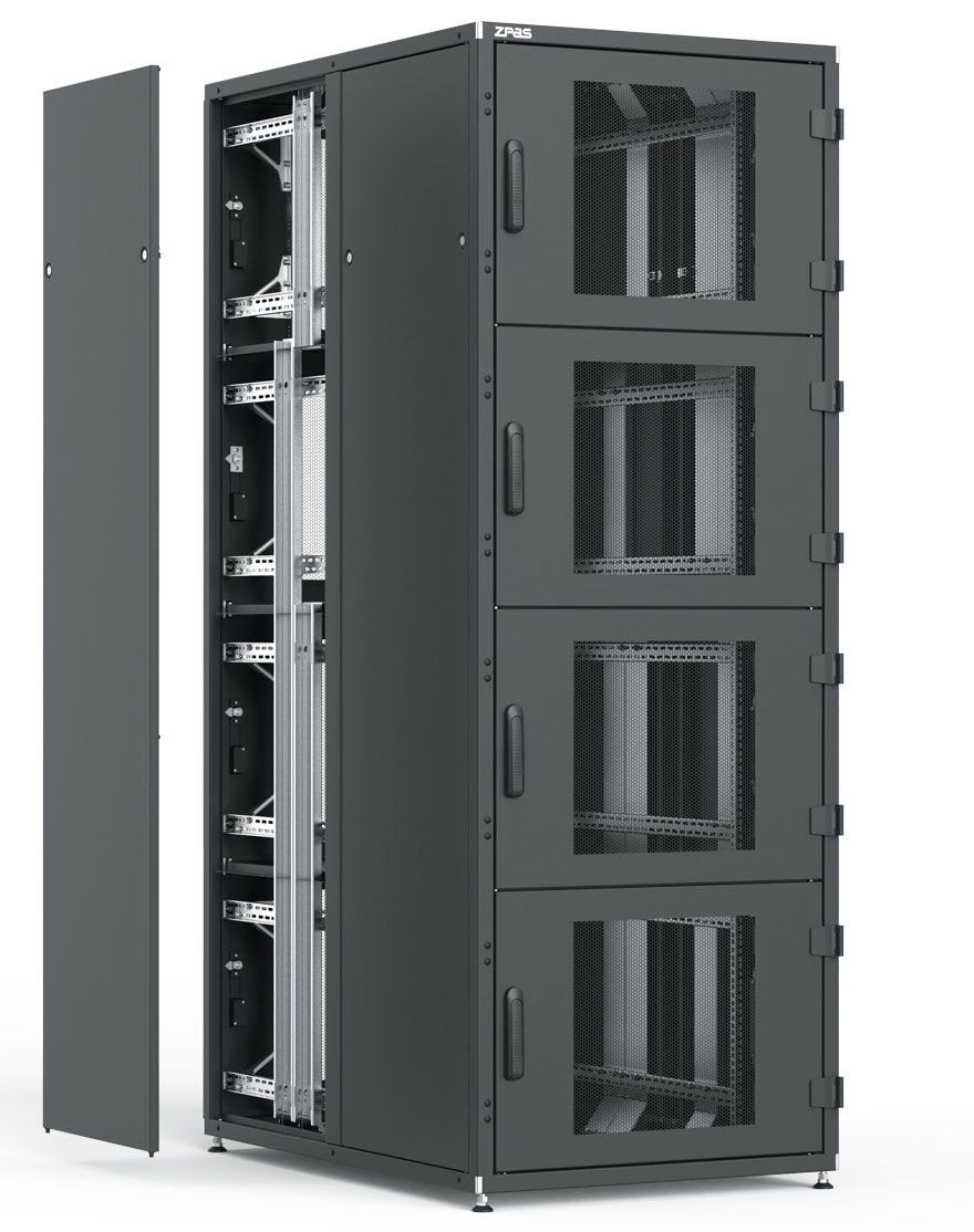 DSR IT 19" Co-location serverrack 800x1200mm 4 fack. F-rack Systems AB