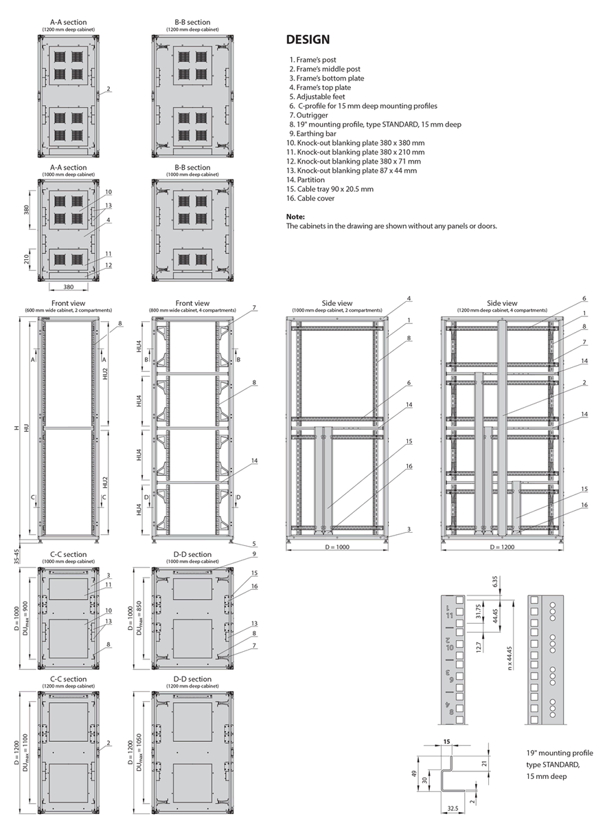 DSR IT Ritning. Kundanpassade lösningar också möjligt. F-rack Systems AB